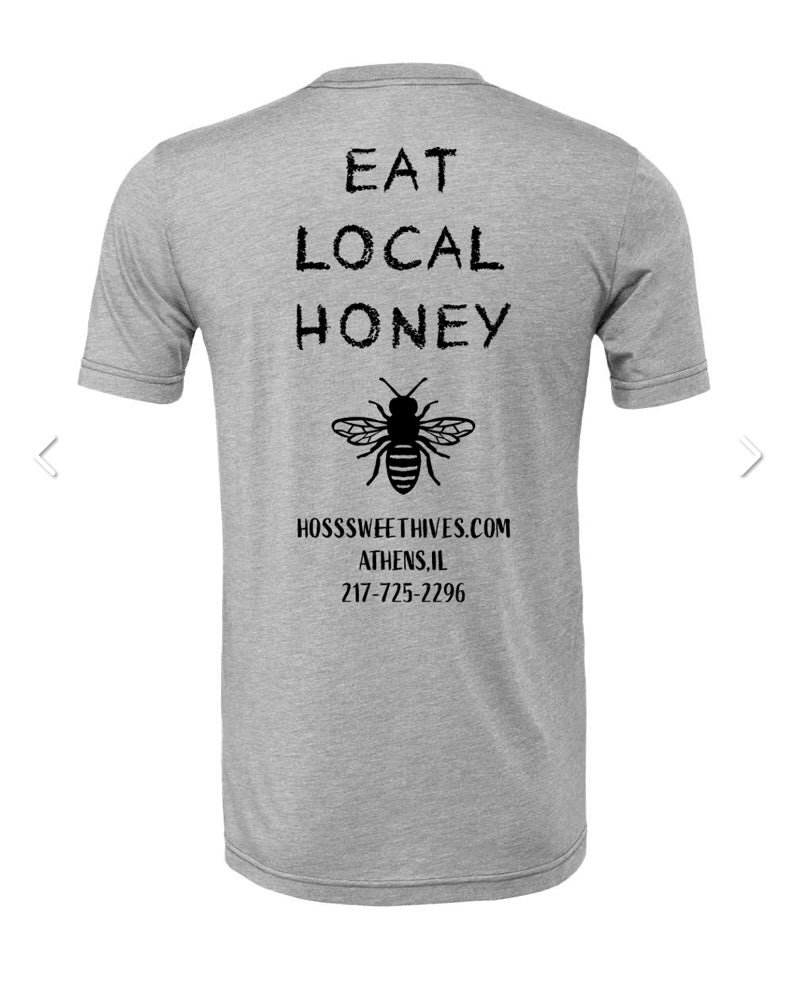 Grey "Eat Local Honey" Shirt