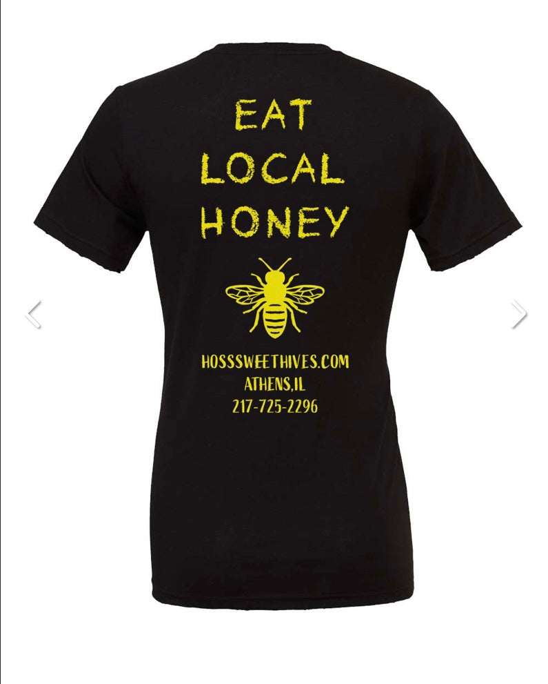 Black "Eat Local Honey" Shirt
